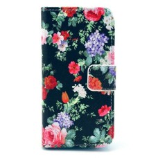Samsung Galaxy S6 kožený obal Black Flower - SKLADEM