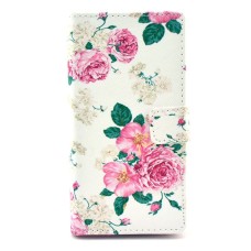 Pouzdro HTC Desire 626 kožené Peony Flower - SKLADEM